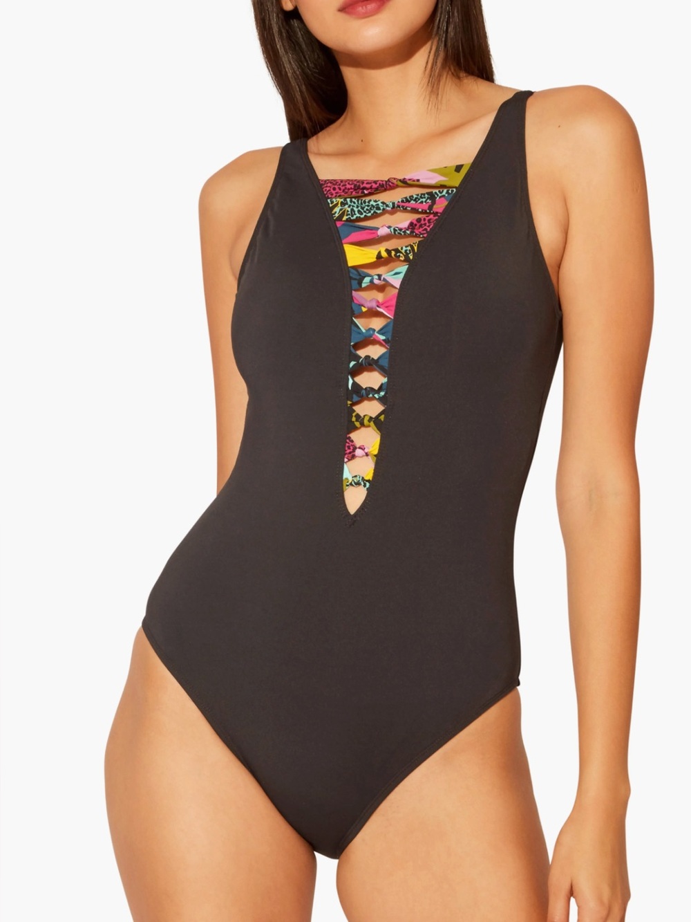 Bleu Rod Beattie Jungle Book Knotted Plunge One-Piece with Removable Cups - 6